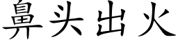 鼻头出火 (楷体矢量字库)