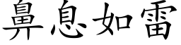 鼻息如雷 (楷体矢量字库)