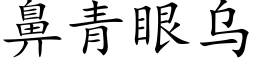 鼻青眼乌 (楷体矢量字库)