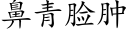 鼻青脸肿 (楷体矢量字库)