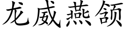 龙威燕颔 (楷体矢量字库)